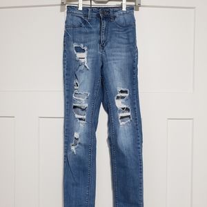 High Waisted Ripped Jeans